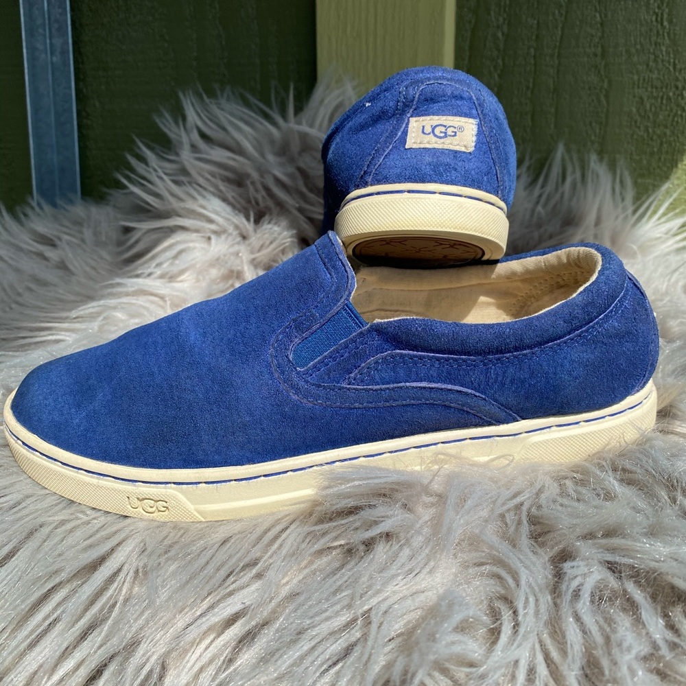 Ugg royal blue suede slip on flats
